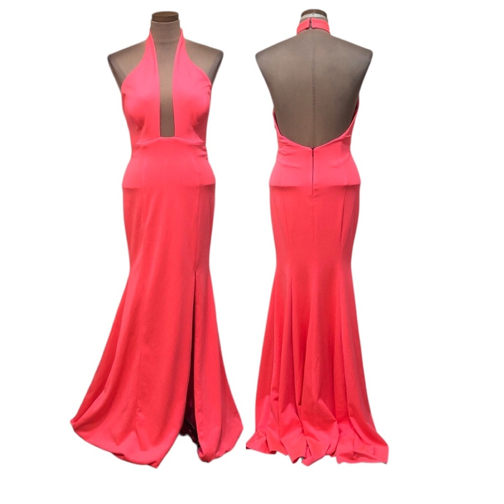 Mia Paluzzi Formal Maxi Dress Size 2 Neon Pink